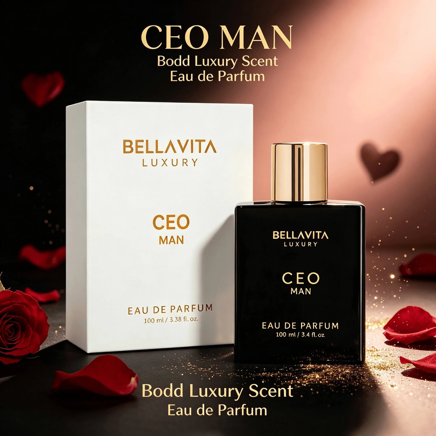 Bella Vita Luxury Bellavita Luxury CEO MAN Eau De Parfum| 100 Ml (3.4 Fl.Oz.)| Perfume For Men| Mandarin, Lemon, Lavender, And Vetiver Notes| Long Lasting Men's Fragrance| Gift For Father's Day D