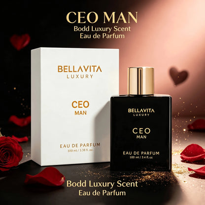 Bella Vita Luxury Bellavita Luxury CEO MAN Eau De Parfum| 100 Ml (3.4 Fl.Oz.)| Perfume For Men| Mandarin, Lemon, Lavender, And Vetiver Notes| Long Lasting Men's Fragrance| Gift For Father's Day D