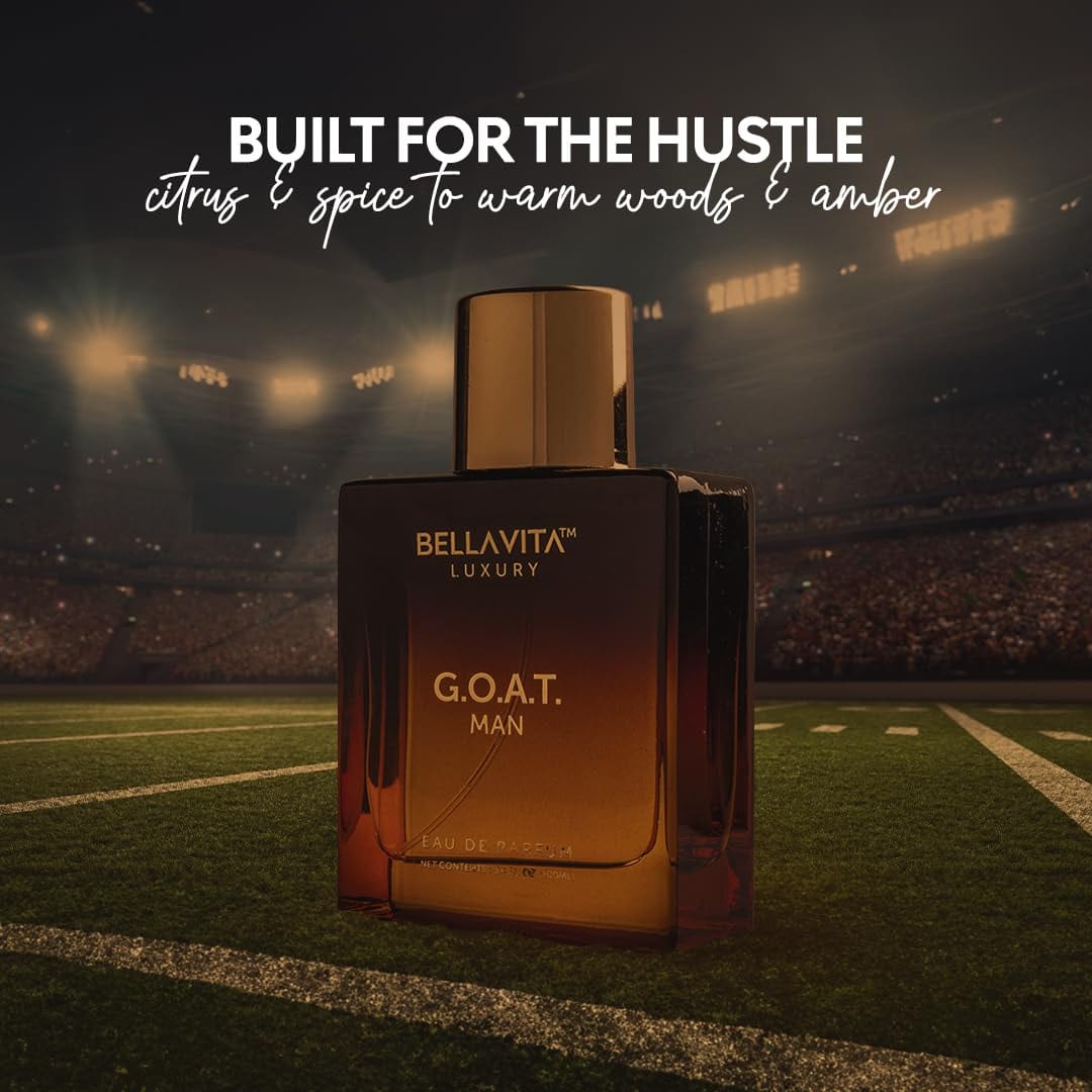 Bella Vita Luxury Bellavita Luxury G.O.A.T. Eau De Parfum| 100 Ml| Perfume For Men| Men's Eau De Toilette Is Thick And Warm, With Ebony And Sandalwood As The Base, Leaving A Long And Mellow Fragran