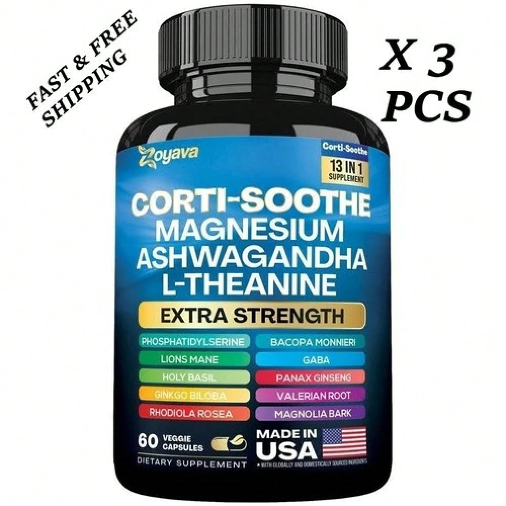 Bestseller!Zoyava Corti-Soothe Magnesium,Ashwagandha,L-Theanine- Supports Cortisol BalanceSupplement Vitamin'' Free Shipping