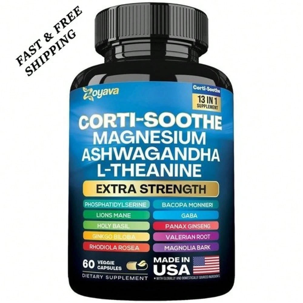 Bestseller!Zoyava Corti-Soothe Magnesium,Ashwagandha,L-Theanine- Supports Cortisol BalanceSupplement Vitamin'' Free Shipping