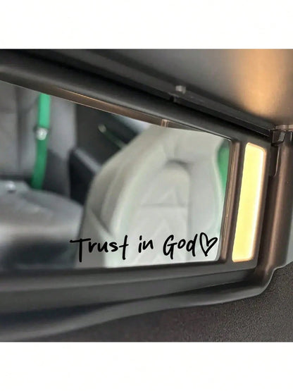Bible Mirror Wall Stickers Trust In God Heart Pattern Self Adhesive Shiny Faith Hope Love Christian Decor For Home Church School Office Religious Teacher Gifts