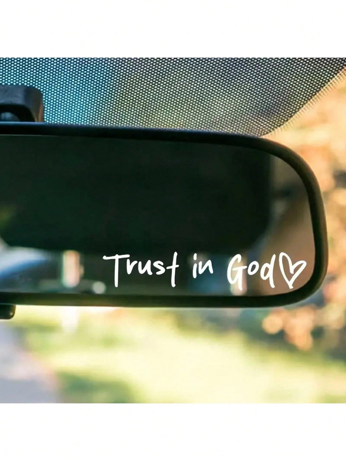 Bible Mirror Wall Stickers Trust In God Heart Pattern Self Adhesive Shiny Faith Hope Love Christian Decor For Home Church School Office Religious Teacher Gifts