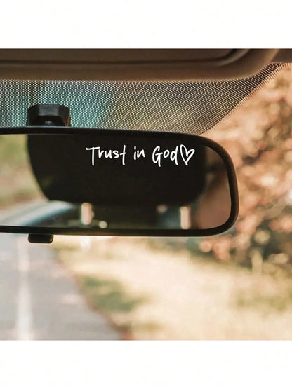 Bible Mirror Wall Stickers Trust In God Heart Pattern Self Adhesive Shiny Faith Hope Love Christian Decor For Home Church School Office Religious Teacher Gifts