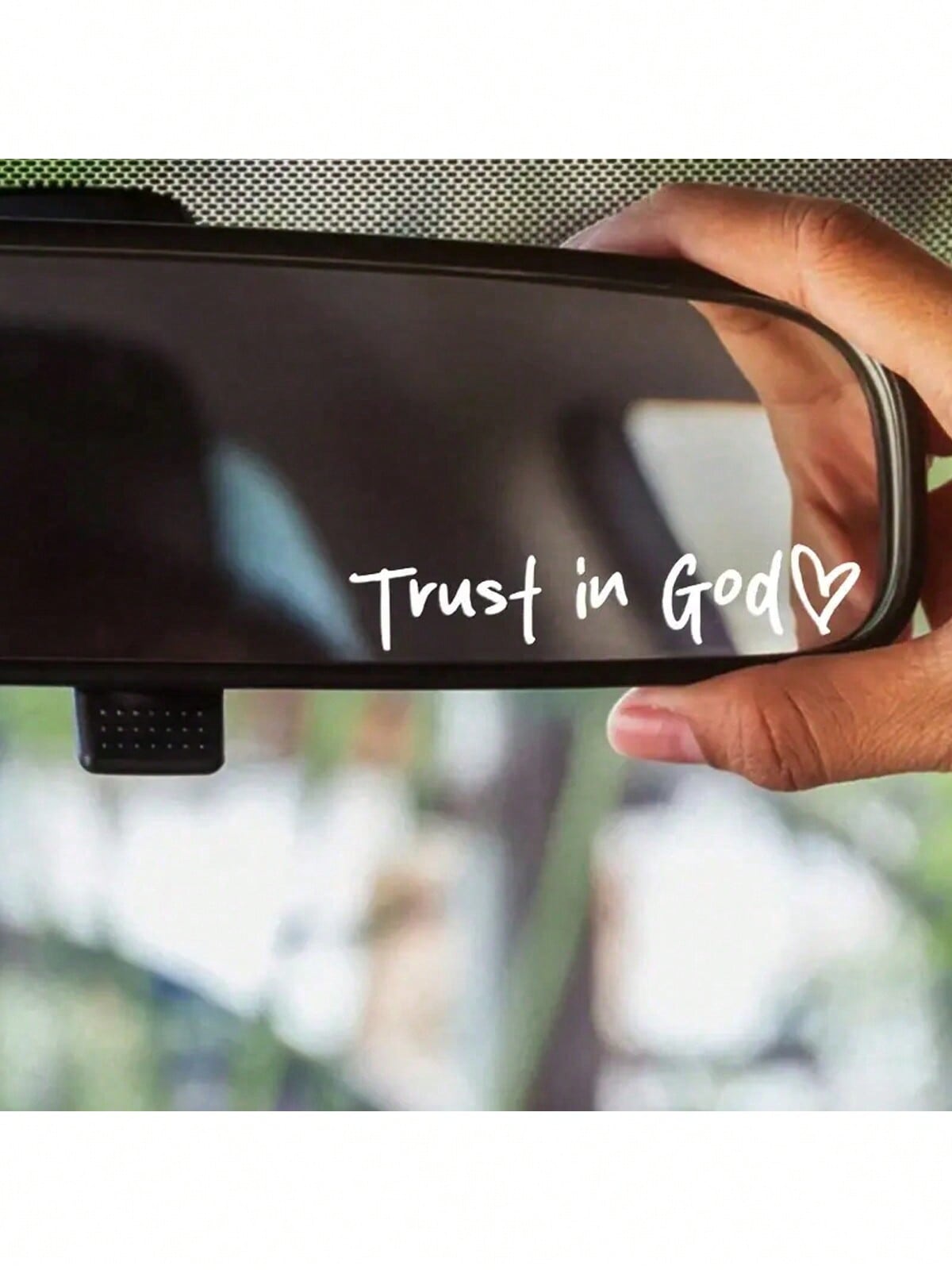 Bible Mirror Wall Stickers Trust In God Heart Pattern Self Adhesive Shiny Faith Hope Love Christian Decor For Home Church School Office Religious Teacher Gifts