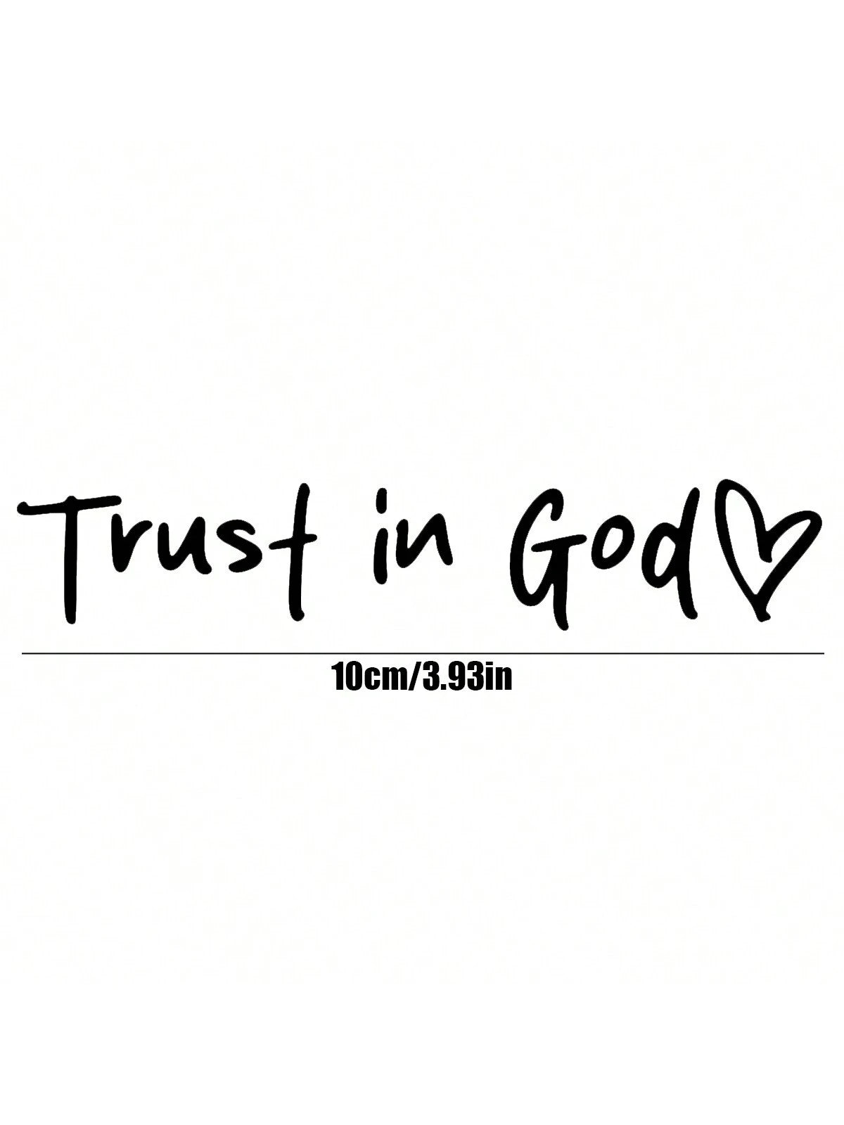 Bible Verses Christian Mirror Sticker- Trust In God, Faith Hope Love, Self Adhesive Shiny Look, Teacher Gifts, "Trust In God" Pattern With Heart Shape