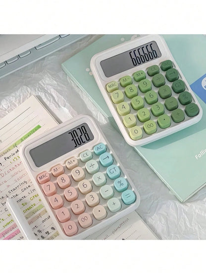 Big Screen Keys Computer Financial Accounting Multi-Color Gradient Calculator Special For Students Back To School Gift