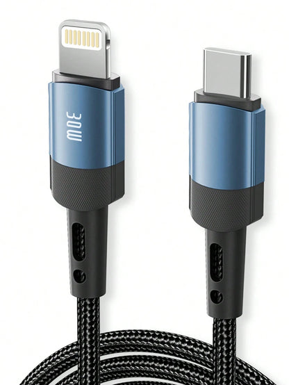 BinBoom 30W Compatible Apple Charging Cable [MFi Certified] Lightning Data Cable [Fast Charging & High Speed] USB-C Charging Cable, Compatible With Apple 14/13/12/11 Pro/XS MAX/XR/XS/X/8/7/Plus/6S/6/S