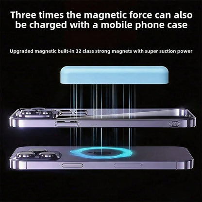 Black 5000mAh USB-C Magnetic Battery Pack, 15W Wireless Pad Function And 22.5W USB-C Fast Charge Port For Day Trips, With LED Percentage Screen, Slim Travel Shape And Steady Alignment For Daily Use, M