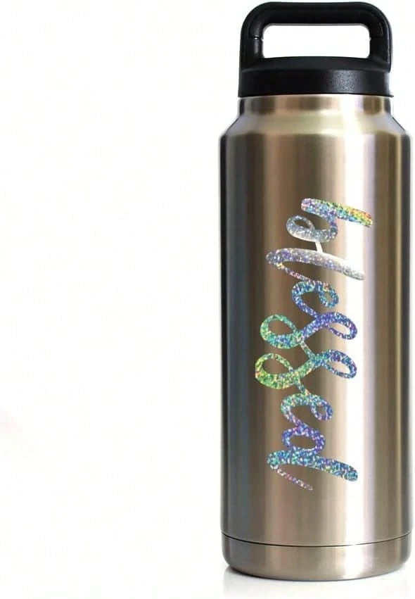 Blessed Sticker, Platinum Sparkle (Holographic)- Use Decals On Windows, Laptops, Notebooks, Canteens, Water Bottles, Rear Windshield (Platinum