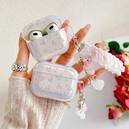 Blue/Pink Floral/Purple Protective Case For AirPods 4, Apple 3rd Gen Bluetooth For AirPods Pro 3 Earphone Shell, Ideal Gift
