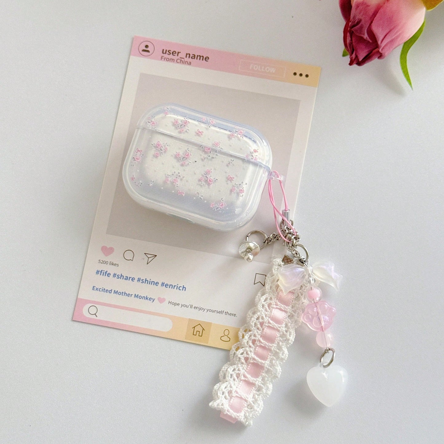 Blue/Pink Floral/Purple Protective Case For AirPods 4, Apple 3rd Gen Bluetooth For AirPods Pro 3 Earphone Shell, Ideal Gift