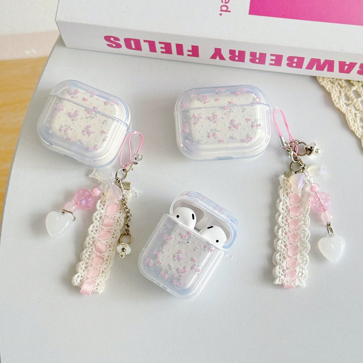 Blue/Pink Floral/Purple Protective Case For AirPods 4, Apple 3rd Gen Bluetooth For AirPods Pro 3 Earphone Shell, Ideal Gift