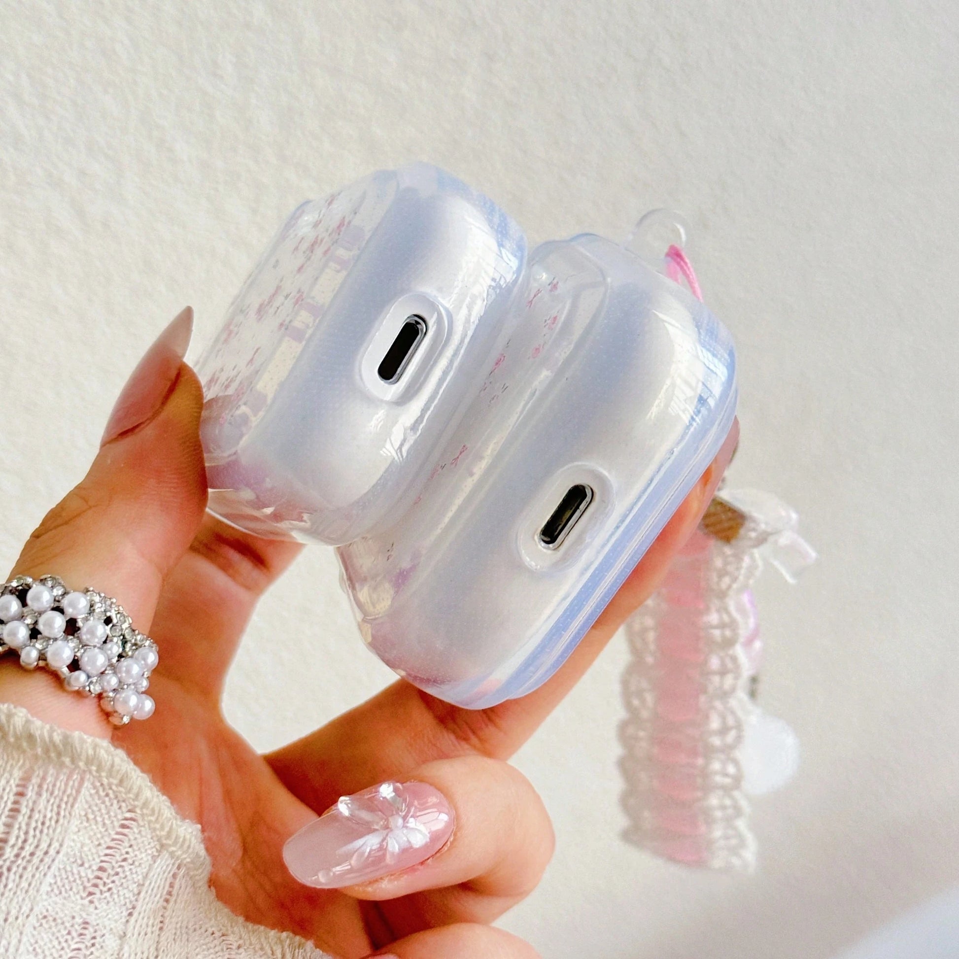 Blue/Pink Floral/Purple Protective Case For AirPods 4, Apple 3rd Gen Bluetooth For AirPods Pro 3 Earphone Shell, Ideal Gift