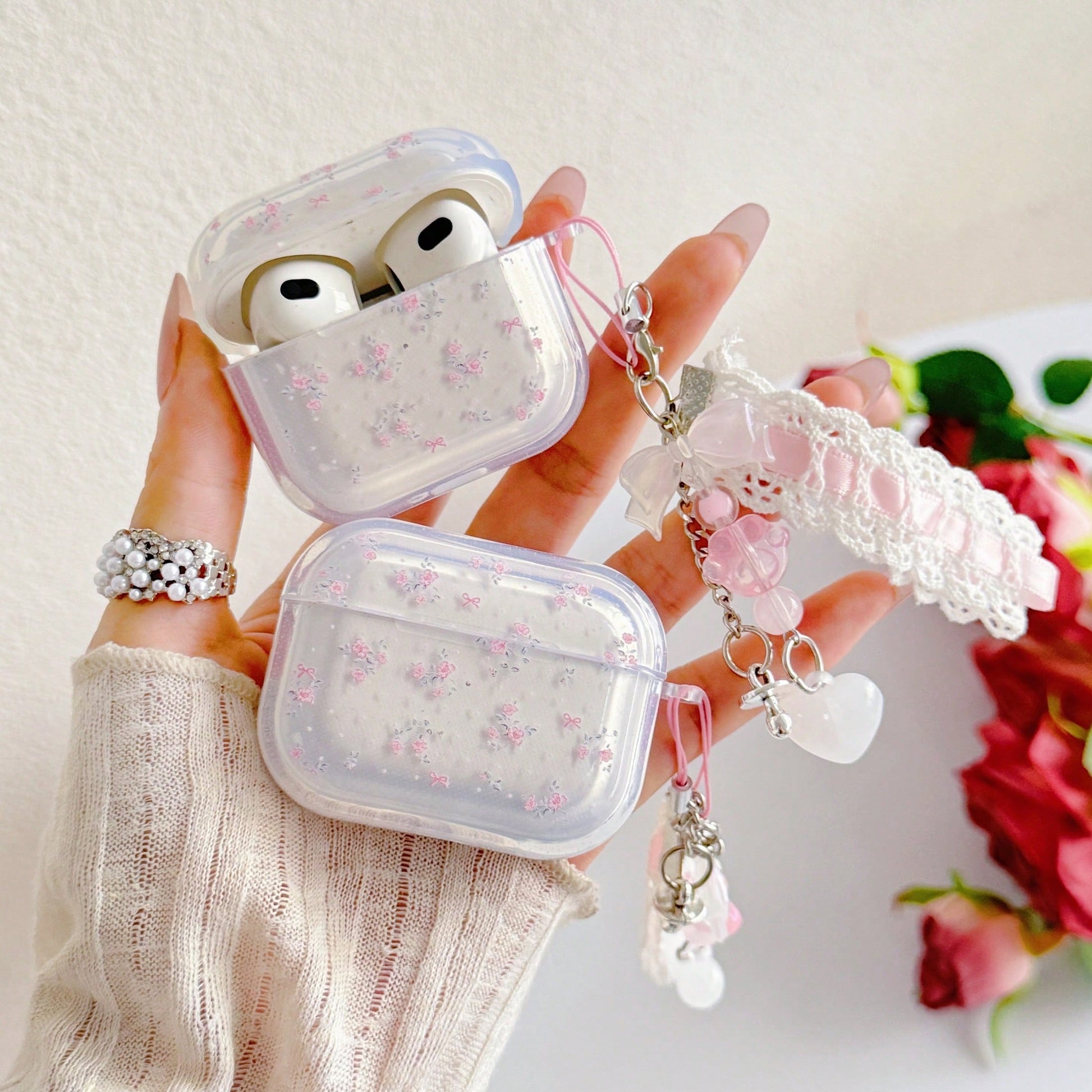 Blue/Pink Floral/Purple Protective Case For AirPods 4, Apple 3rd Gen Bluetooth For AirPods Pro 3 Earphone Shell, Ideal Gift