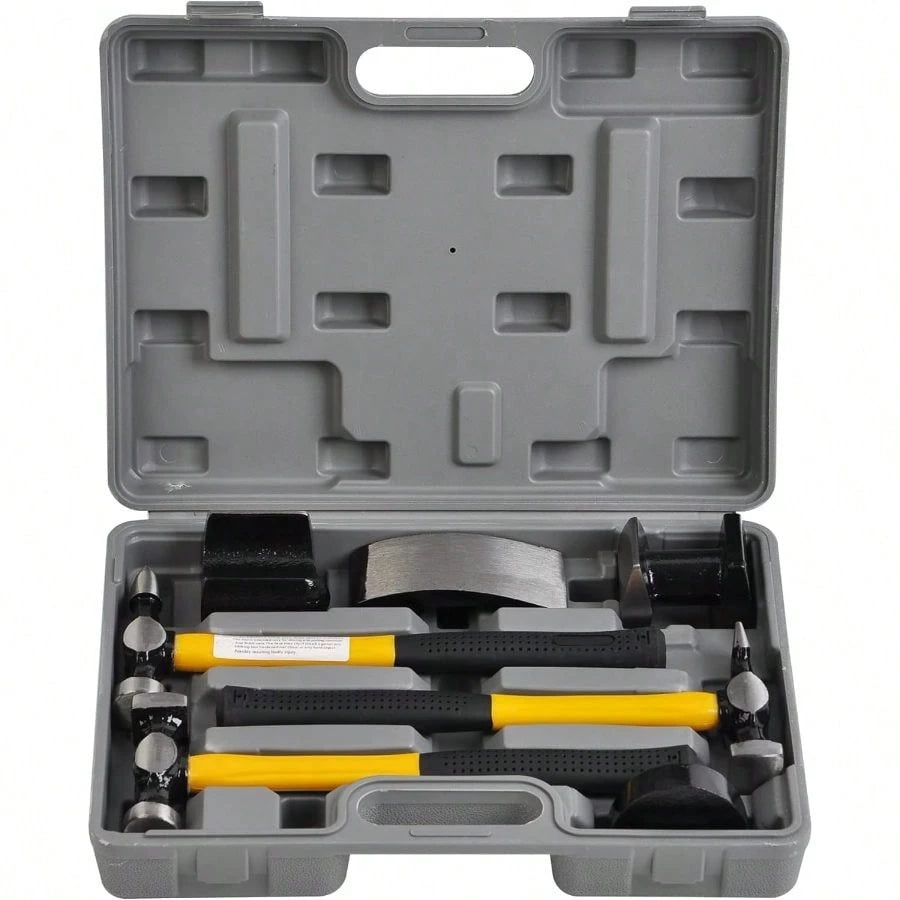 Body Shaping And Forming Repair Piece Kit- Roller Fixer Dent Remover Set With Hammer And Dolly