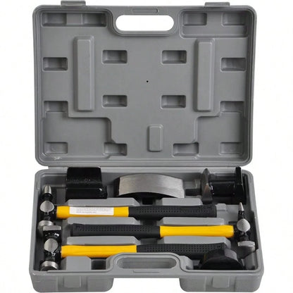 Body Shaping And Forming Repair Piece Kit- Roller Fixer Dent Remover Set With Hammer And Dolly