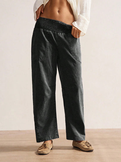 Bohemela Summer Vacation Women's Casual Vintage Woven Long Pants, Daily Wear, Country Concert