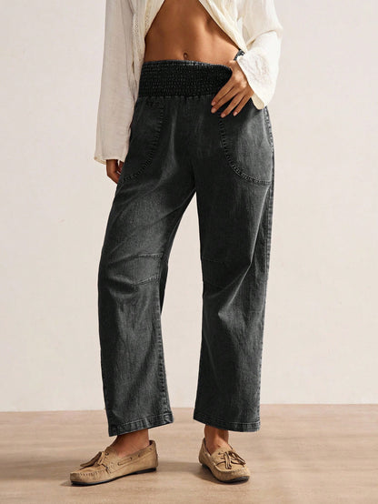 Bohemela Summer Vacation Women's Casual Vintage Woven Long Pants, Daily Wear, Country Concert