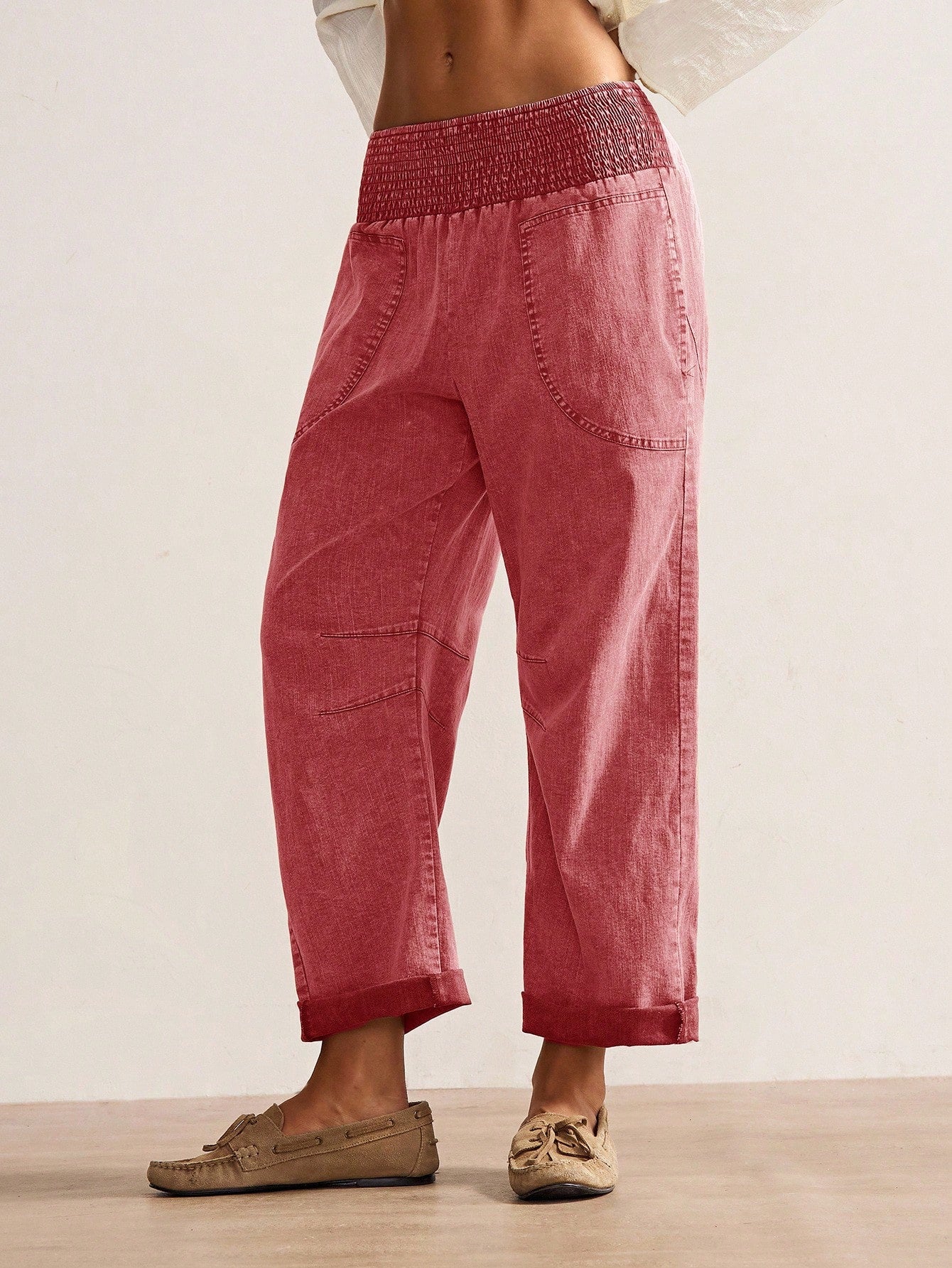 Bohemela Summer Vacation Women's Casual Vintage Woven Long Pants, Daily Wear, Country Concert