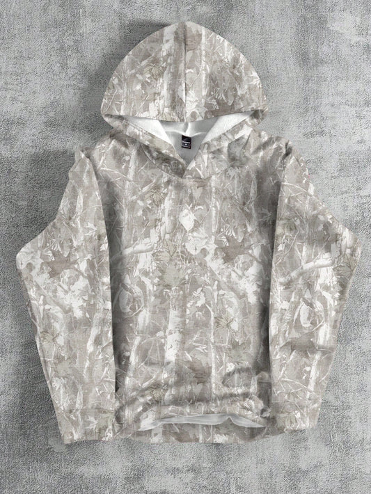 Bolty Teen Boys Oversized Abstract Pattern Sweatshirt, Streetwear Soft Cozy Winter Beige Camo Hooded Top For Teen Boy, Fall Grey Clothes For Teen Boy Boys