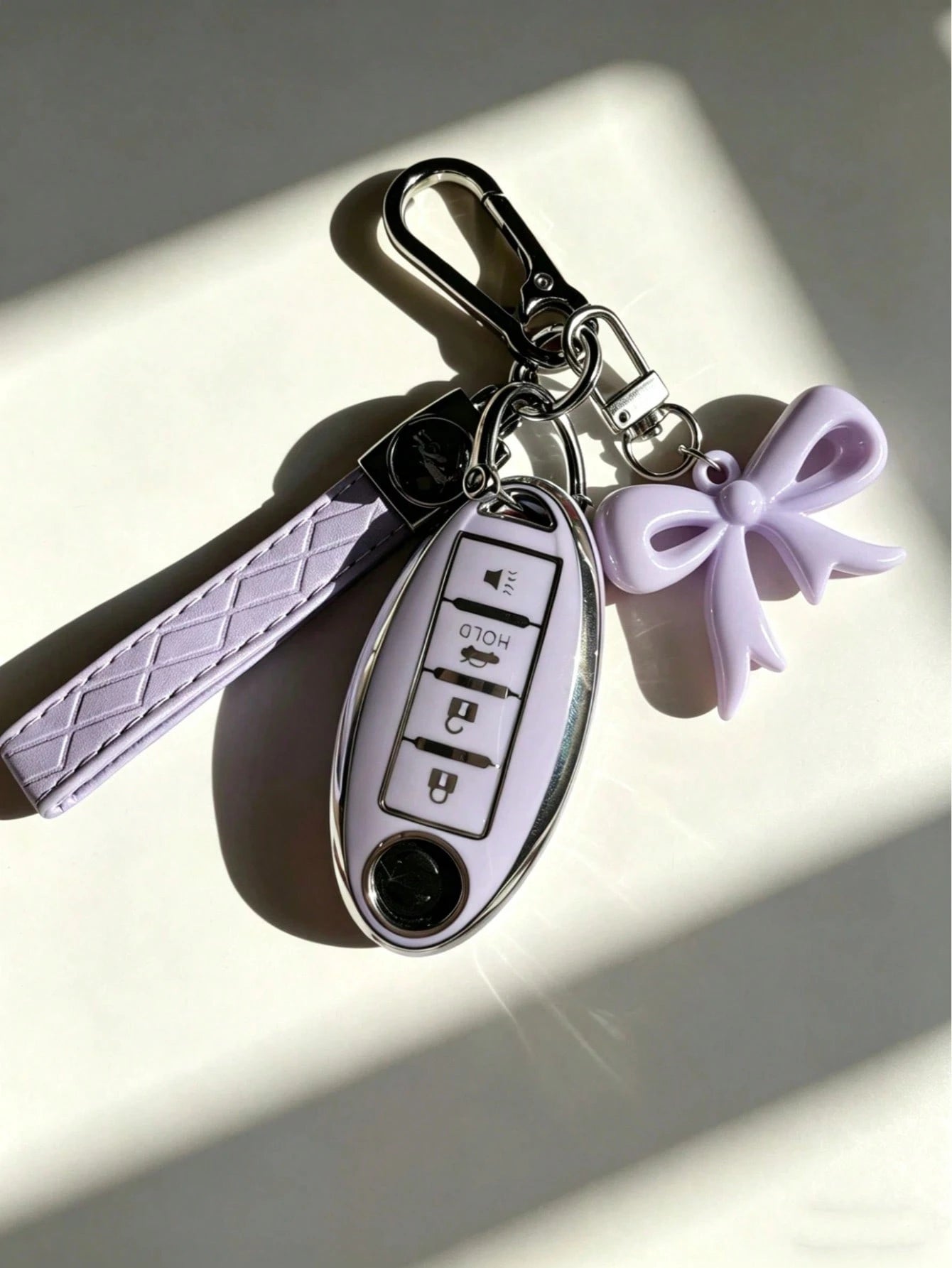 Bow Knot Keychain Set Ev 4-Key For Nissan Key Chain Protector (With Key Chain)- Soft TPU, Fit For Nissan Altima, Sentra, Maxima, Rogue, Armada, Pathfinder & For INFINITI Smart Remote Control- Perfec
