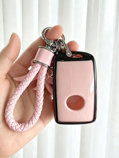 Bowknot Keychain + Key Pouch Set Suitable For Car Key Cover CX-30 CX-50 Axela 3 Atenza 6 Ruiyi 7 CX-9 Soft Protective Case