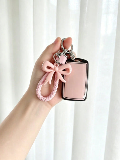 Bowknot Keychain + Key Pouch Set Suitable For Car Key Cover CX-30 CX-50 Axela 3 Atenza 6 Ruiyi 7 CX-9 Soft Protective Case