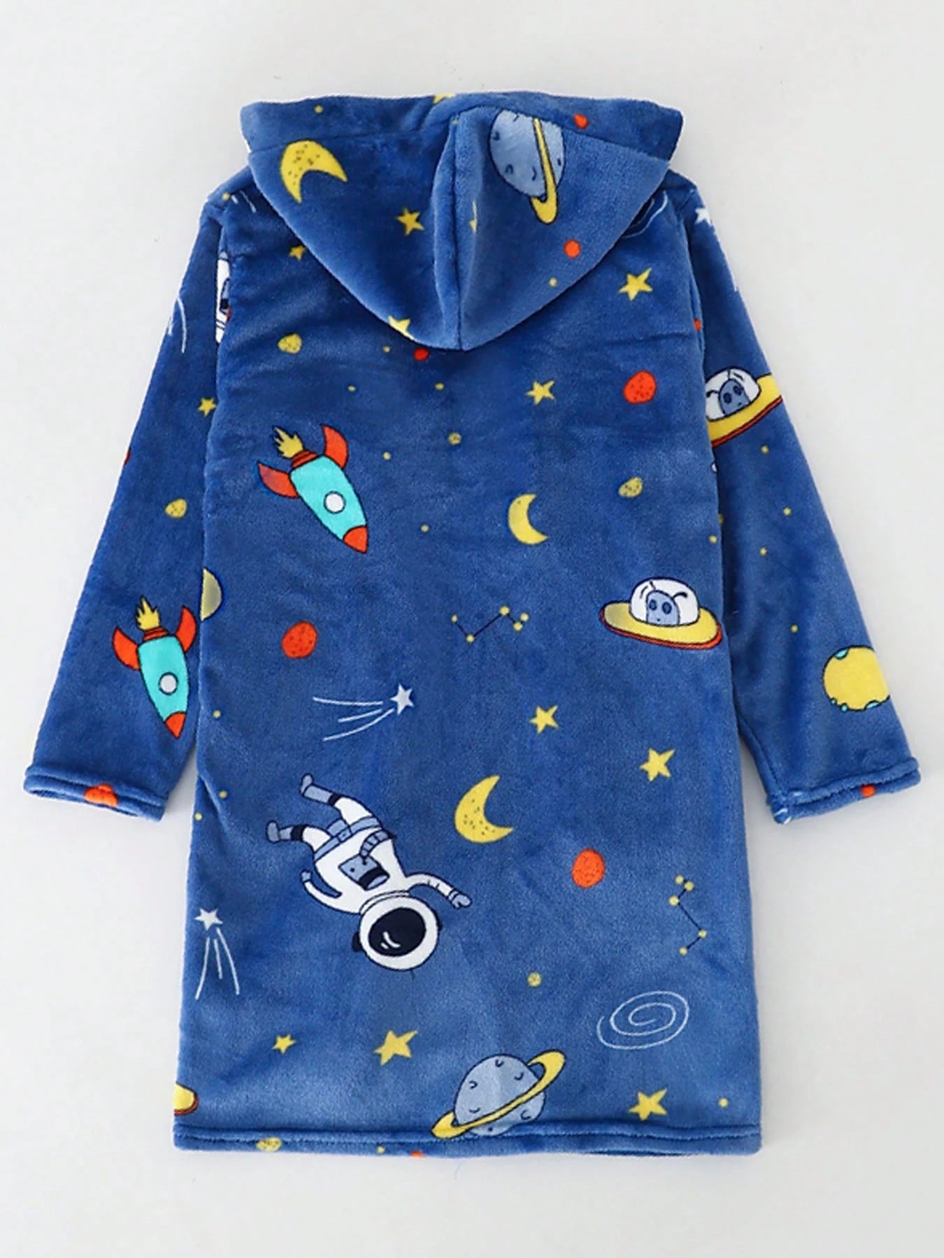 Boys Girls Bathrobes,Children's Flannel Hooded Pajamas Sleepwear For Kids ﻿
