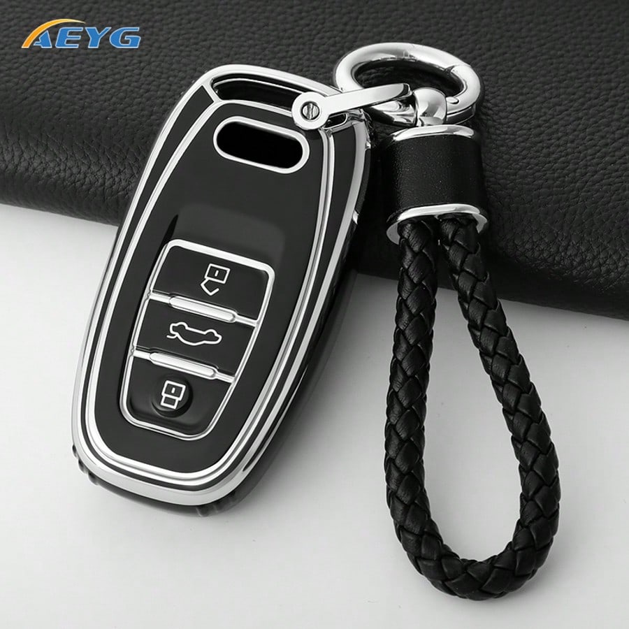 Brand New TPU Car Key Cover Compatible With Audi A1 A3 A4 A5 A6 A7 A8 Quattro Q3 Q5 Q7 S4 S5 S6 S7 S8 R8 TT Key Shell Protective Accessory