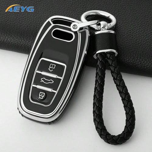 Brand New TPU Car Key Cover Compatible With Audi A1 A3 A4 A5 A6 A7 A8 Quattro Q3 Q5 Q7 S4 S5 S6 S7 S8 R8 TT Key Shell Protective Accessory