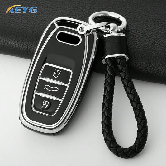 Brand New TPU Car Key Cover Compatible With Audi A1 A3 A4 A5 A6 A7 A8 Quattro Q3 Q5 Q7 S4 S5 S6 S7 S8 R8 TT Key Shell Protective Accessory