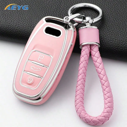 Brand New TPU Car Key Cover Compatible With Audi A1 A3 A4 A5 A6 A7 A8 Quattro Q3 Q5 Q7 S4 S5 S6 S7 S8 R8 TT Key Shell Protective Accessory