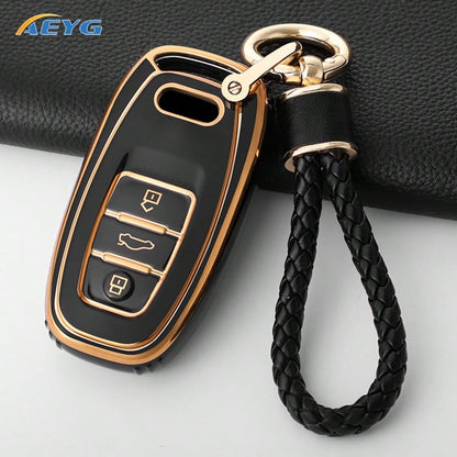 Brand New TPU Car Key Cover Compatible With Audi A1 A3 A4 A5 A6 A7 A8 Quattro Q3 Q5 Q7 S4 S5 S6 S7 S8 R8 TT Key Shell Protective Accessory
