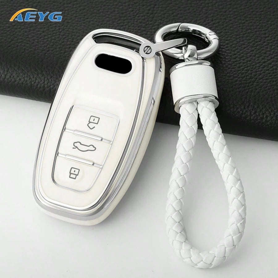 Brand New TPU Car Key Cover Compatible With Audi A1 A3 A4 A5 A6 A7 A8 Quattro Q3 Q5 Q7 S4 S5 S6 S7 S8 R8 TT Key Shell Protective Accessory