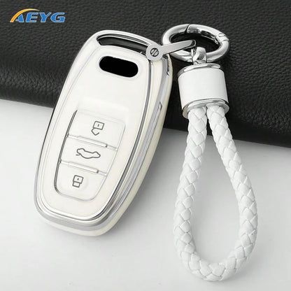 Brand New TPU Car Key Cover Compatible With Audi A1 A3 A4 A5 A6 A7 A8 Quattro Q3 Q5 Q7 S4 S5 S6 S7 S8 R8 TT Key Shell Protective Accessory