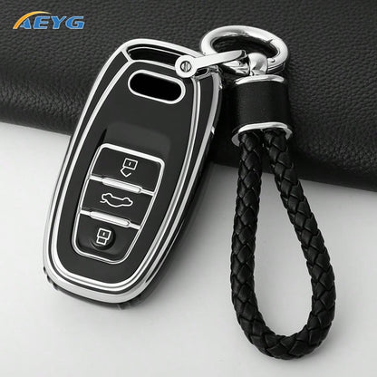 Brand New TPU Car Key Cover Compatible With Audi A1 A3 A4 A5 A6 A7 A8 Quattro Q3 Q5 Q7 S4 S5 S6 S7 S8 R8 TT Key Shell Protective Accessory