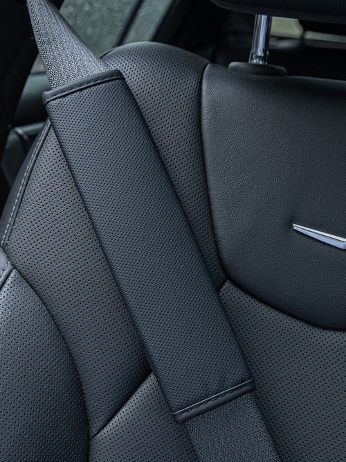 Breathable Perforated Synthetic Leather Car Seat Belt Cover Universal Seat Belt Protection Cover