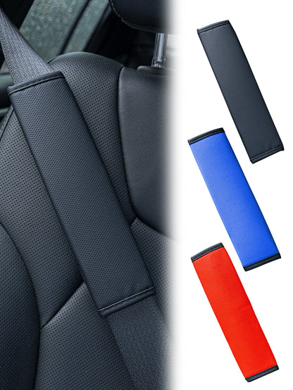 Breathable Perforated Synthetic Leather Car Seat Belt Cover Universal Seat Belt Protection Cover