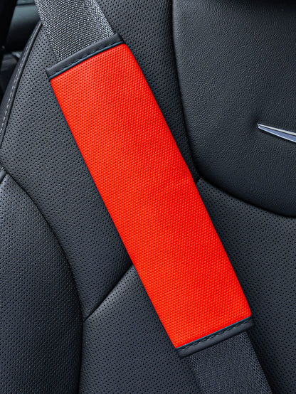 Breathable Perforated Synthetic Leather Car Seat Belt Cover Universal Seat Belt Protection Cover