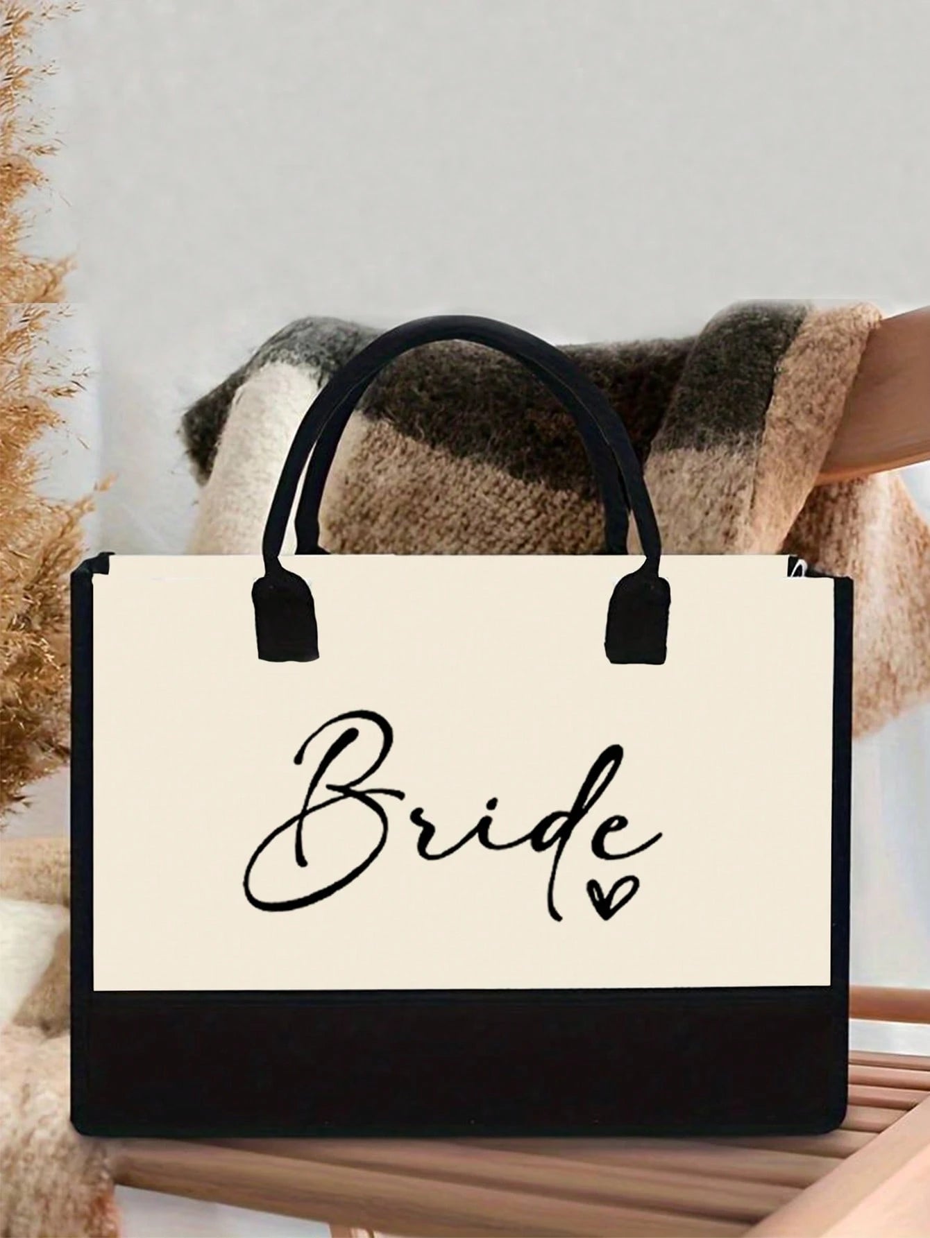 Bride Handbag And Cosmetic Bag Set, Bride Printed Zipper Cosmetic Bag, Personalized Bride Gift, Suitable For Wedding, Bridal Shower, Bachelorette Party, Engagement, Honeymoon, Gift For Best Friend, Br