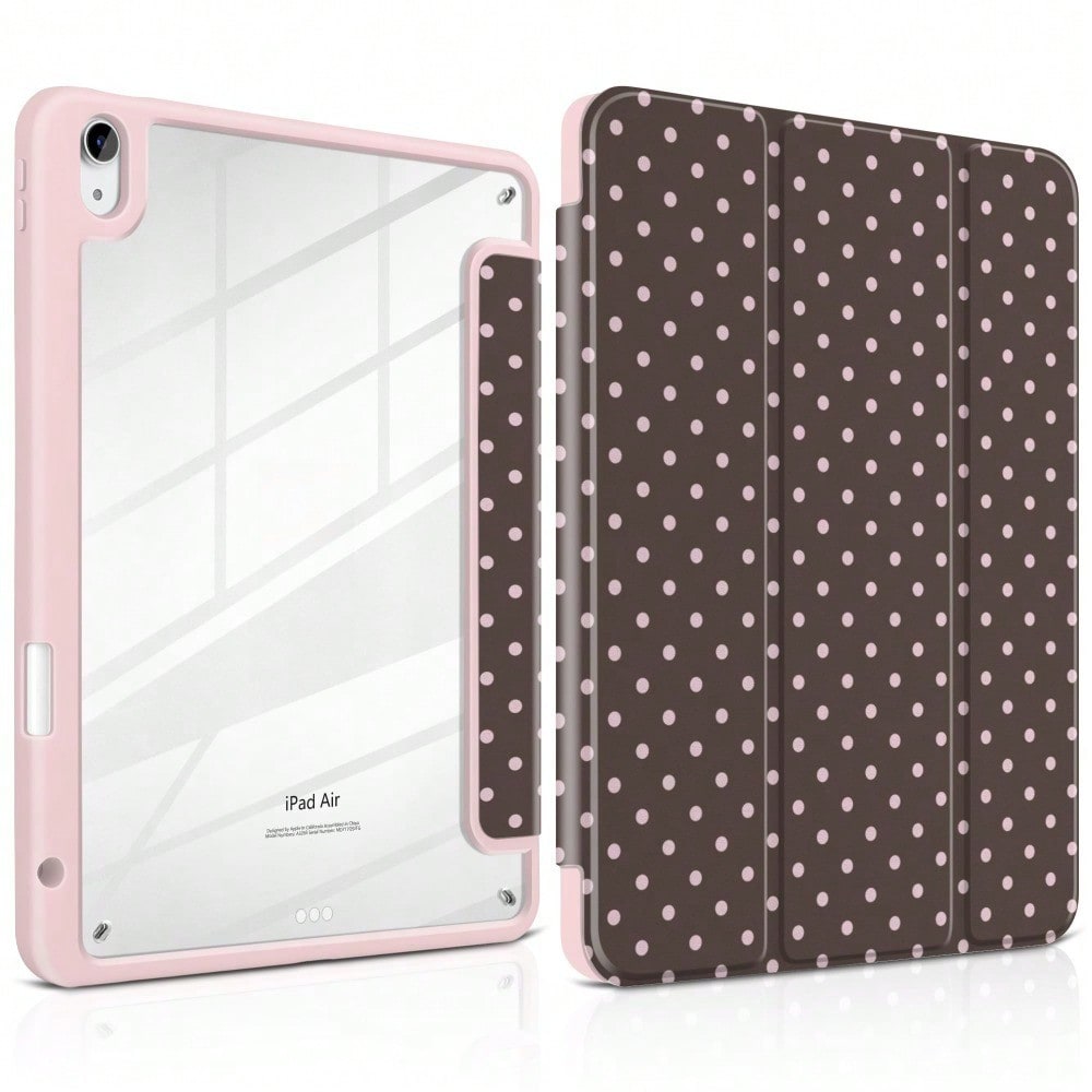 Brown Case For A16 2025/10th Generation Case, 11th/12th Generation 2026 11inch, Air 1/2/3/4/5/6/7/8, Mini 4/5/6/7, M2/M3/M4, Pro 12.9 Inches (2018/2020/2021/2022/2024/2025/2026 Models)-Clear Acryl
