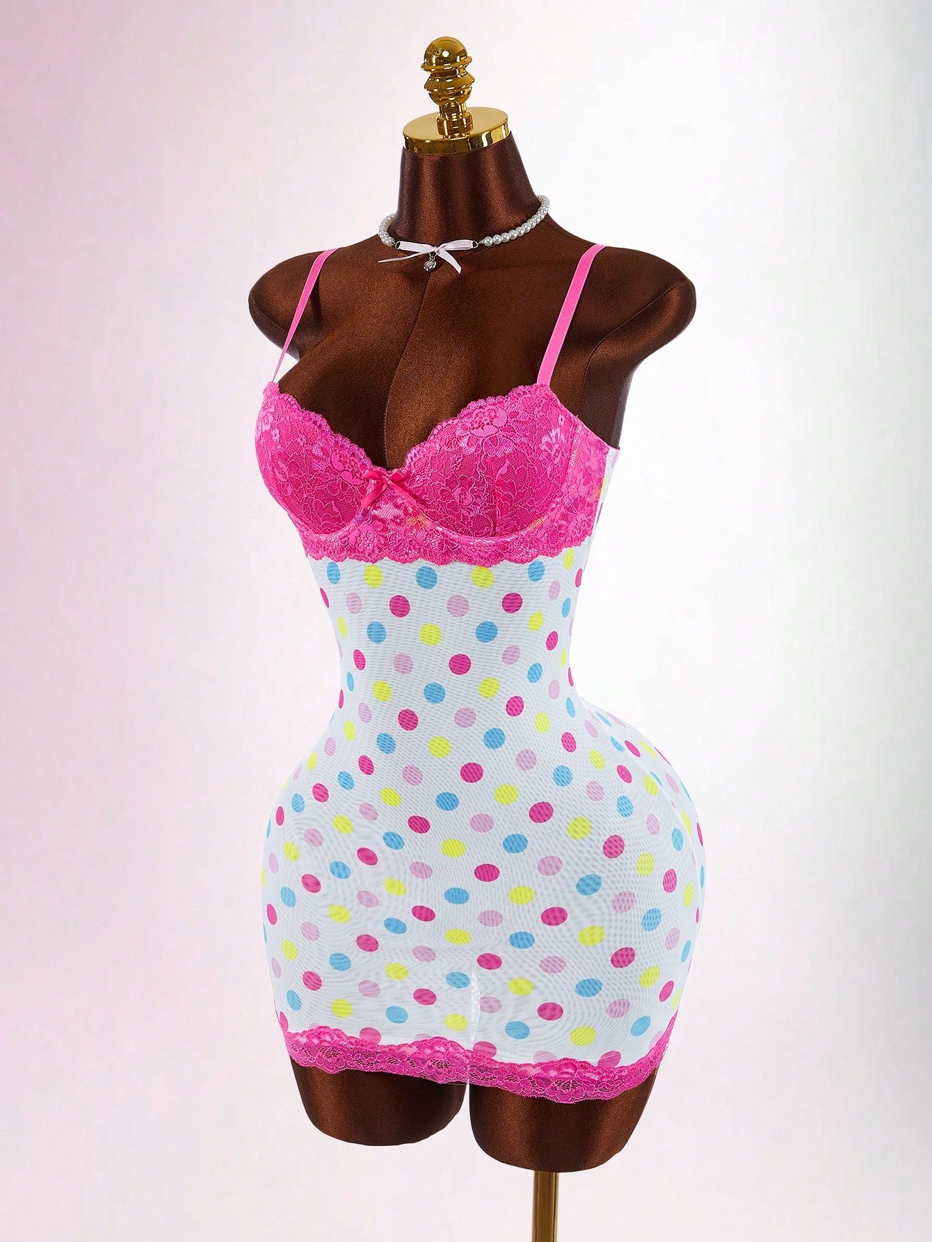 Bumpella Lace White Polka Dot Polka Dot Sleeveless Cute Mini Dress For Women Club Summer Outfits Festival Beach Birthday Casual Cute