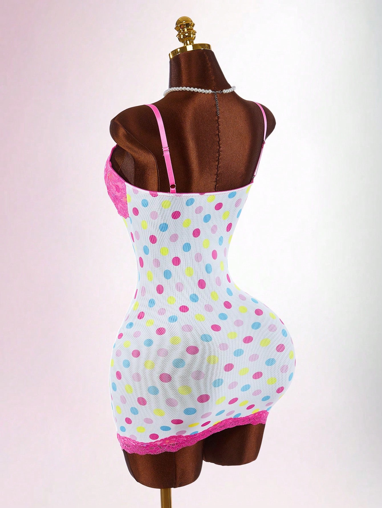 Bumpella Lace White Polka Dot Polka Dot Sleeveless Cute Mini Dress For Women Club Summer Outfits Festival Beach Birthday Casual Cute