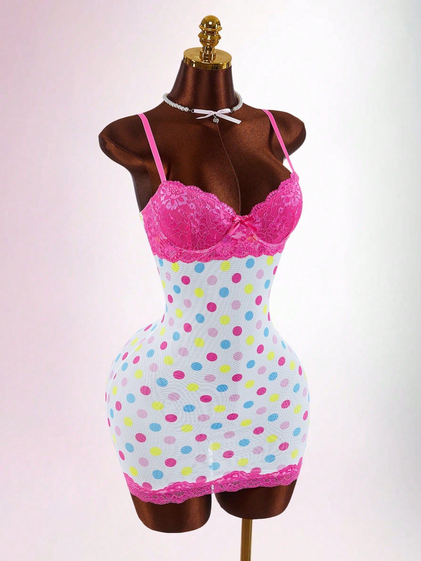 Bumpella Lace White Polka Dot Polka Dot Sleeveless Cute Mini Dress For Women Club Summer Outfits Festival Beach Birthday Casual Cute