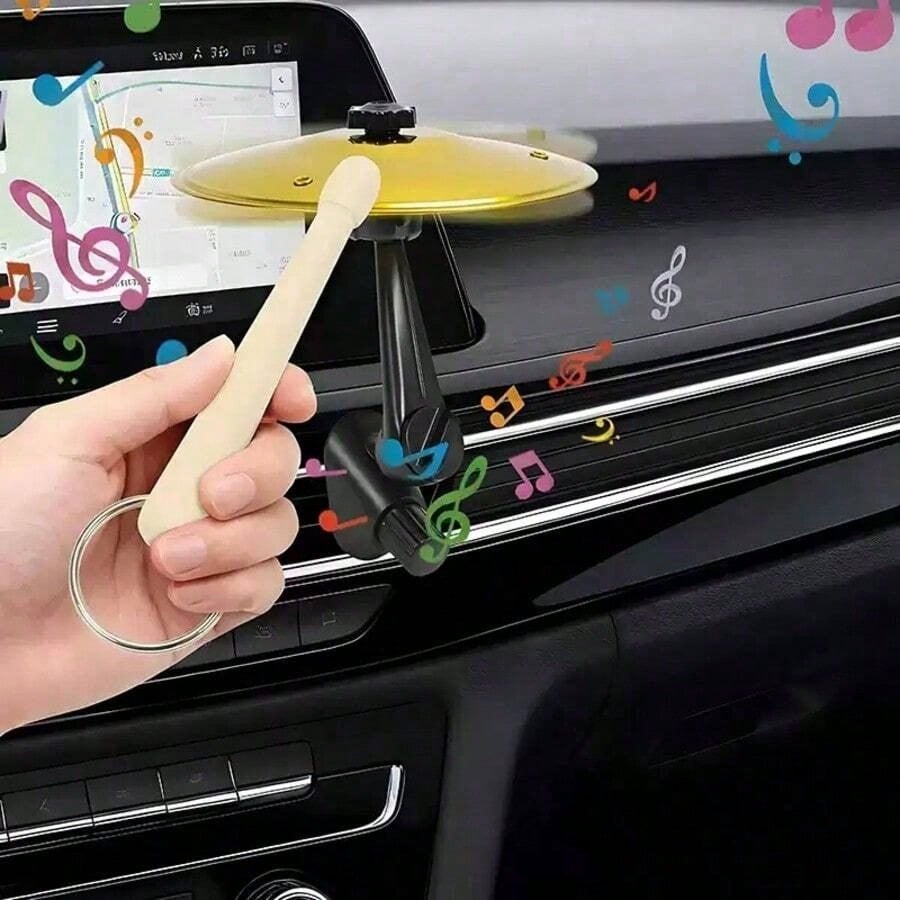Car Air Vent Bell Drum, Durable Mini Drum Car Air Vent Decoration, Suitable For All Car Models, Easy Installation, Fun Car Interior Dashboard Accessory, Suitable For Music Lovers, Travel, Graduation S