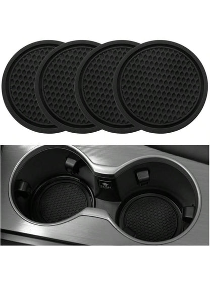 Car Anti-Skid Mat, Honeycomb Water Cup Mat, Car Cup Holder, Embedded Jewelry Silicone Cup Mat, Car Interior Accessory Mat