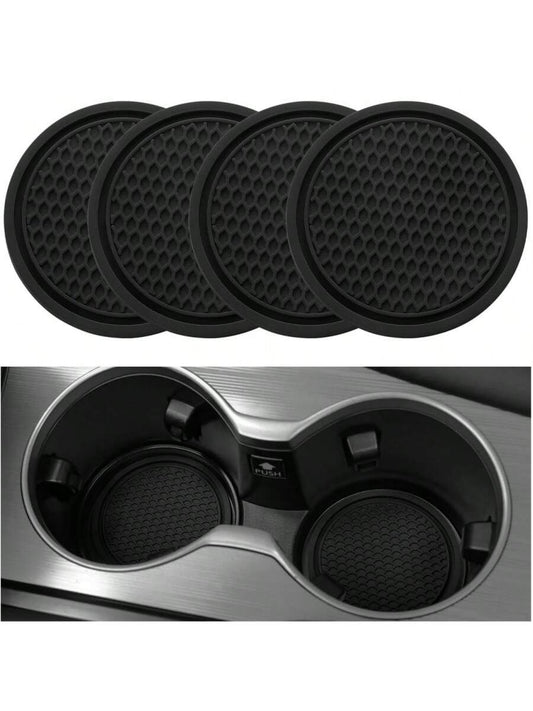 Car Anti-Skid Mat, Honeycomb Water Cup Mat, Car Cup Holder, Embedded Jewelry Silicone Cup Mat, Car Interior Accessory Mat