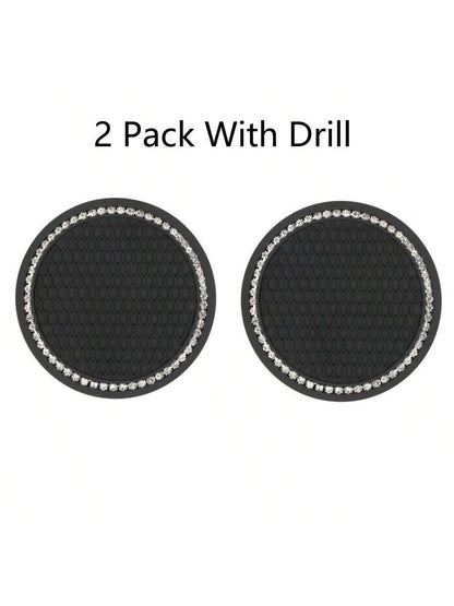 Car Anti-Skid Mat, Honeycomb Water Cup Mat, Car Cup Holder, Embedded Jewelry Silicone Cup Mat, Car Interior Accessory Mat