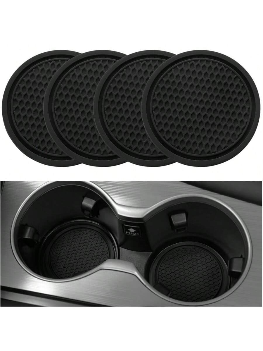 Car Anti-Skid Mat, Honeycomb Water Cup Mat, Car Cup Holder, Embedded Jewelry Silicone Cup Mat, Car Interior Accessory Mat
